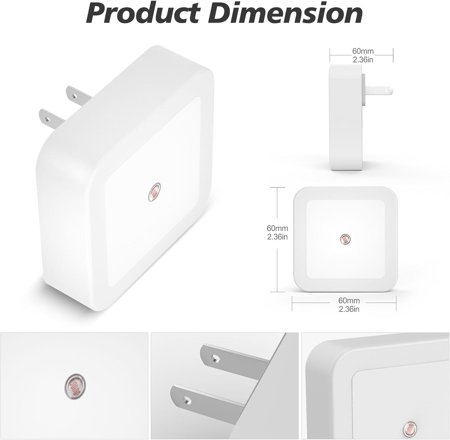 Night Light, Night Lights Plug into Wall 8-Pack, Nightlight Plug in Night Light, Dusk to Dawn Night Lamp Led (Warm White)