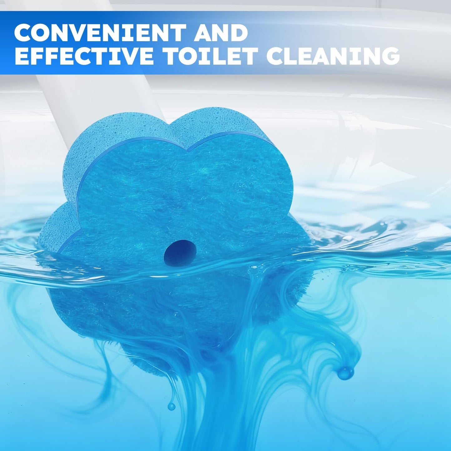 Disposable Toilet Brush Refills 20PCS Only for - Toilet Bowl Cleaner Head for Toilet Brush, Toilet Cleaning Supplies, 20PCS Brush Refills for Bathroom Deep Cleaning (20, Blue)