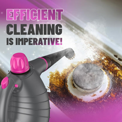 Pressurized Handheld Steam Cleaner with 10Pcs Accessories&Safety Lock, Multi-Purpose Natural Deep Cleaning Steamer, Multi-Surface Steamer for Cleaning Home, Car, Upholstery, Grout and More