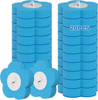 Disposable Toilet Brush Refills 20PCS Only for - Toilet Bowl Cleaner Head for Toilet Brush, Toilet Cleaning Supplies, 20PCS Brush Refills for Bathroom Deep Cleaning (20, Blue)